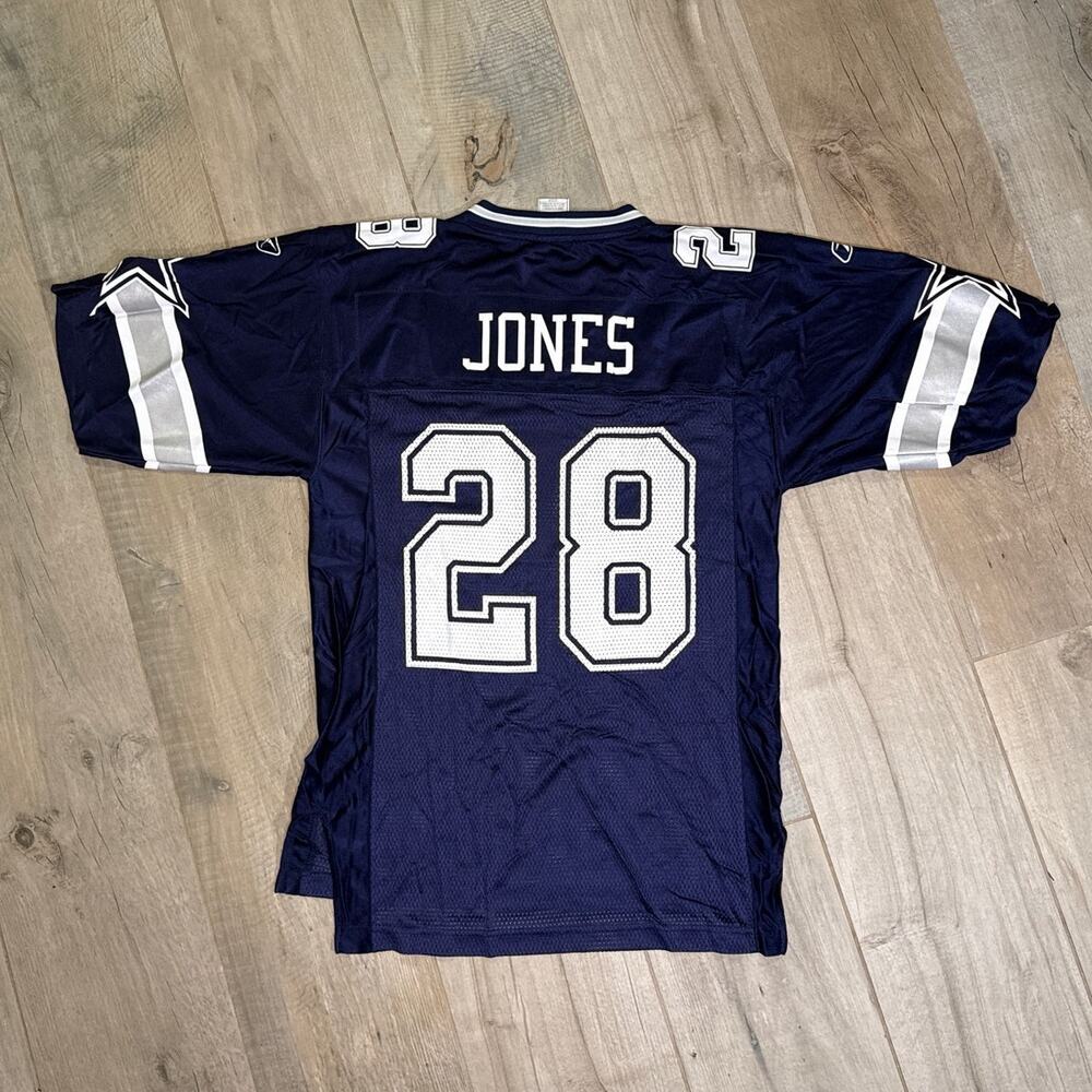 Reebok Blue Dallas Cowboys Felix Jones 28 Football Pullover Jersey Size Small